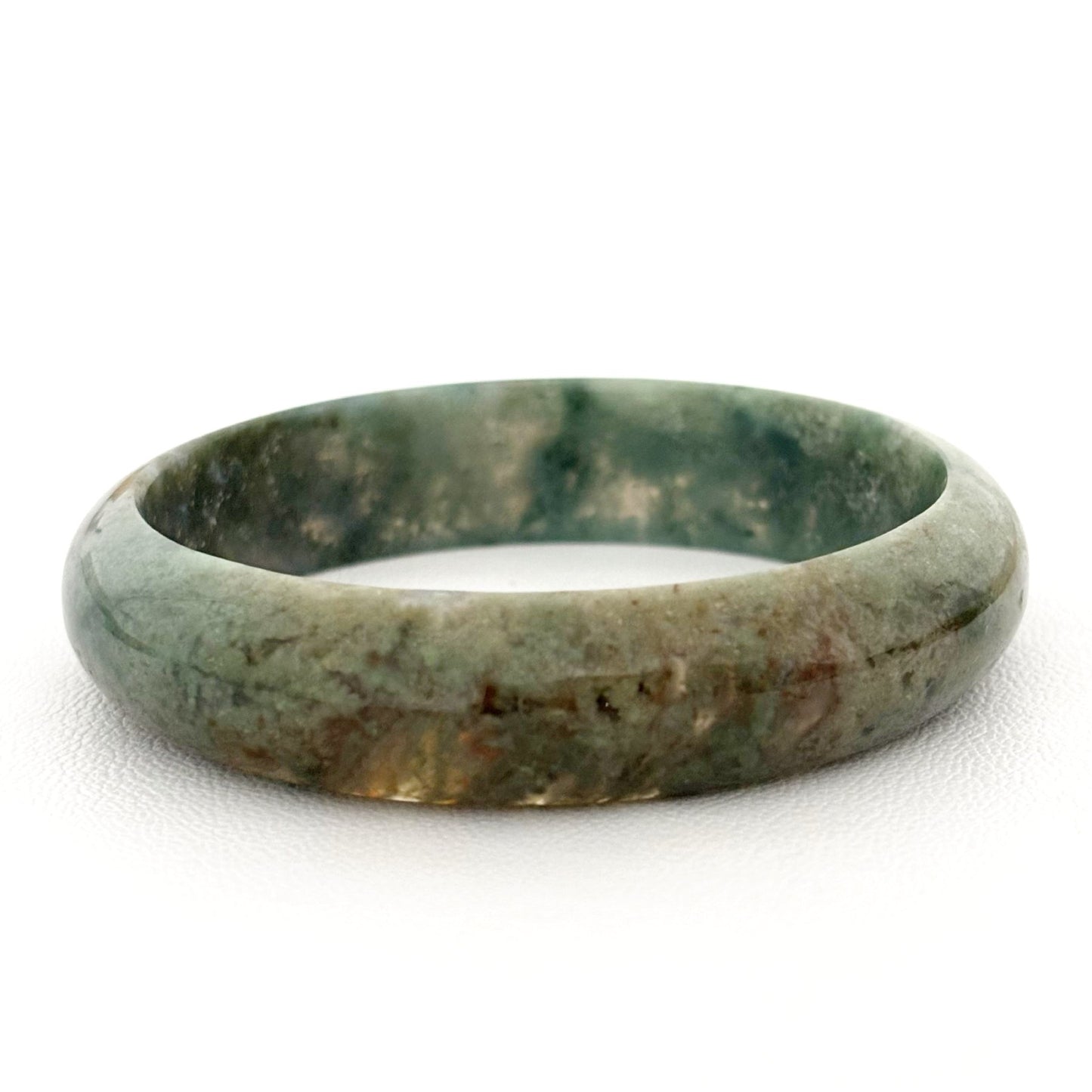 Bracelet Jonc Agate Mousse Pierre Naturelle