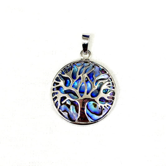 Pendentif Nacre Abalone Arbre De Vie