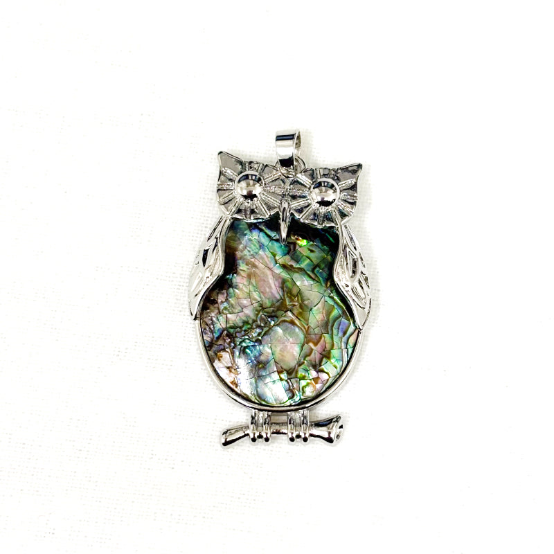 Broche Nacre Abalone Chouette
