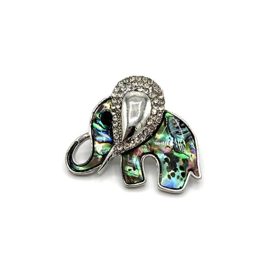Broche Nacre Abalone Elephant
