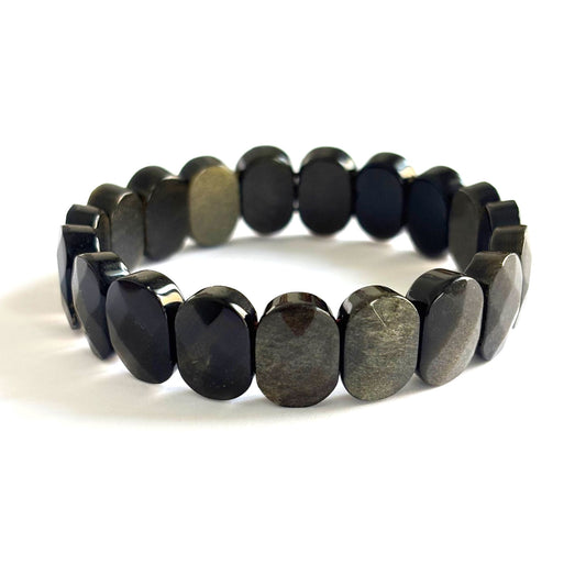 Bracelet Obsidienne Pierre Naturelle Elastique