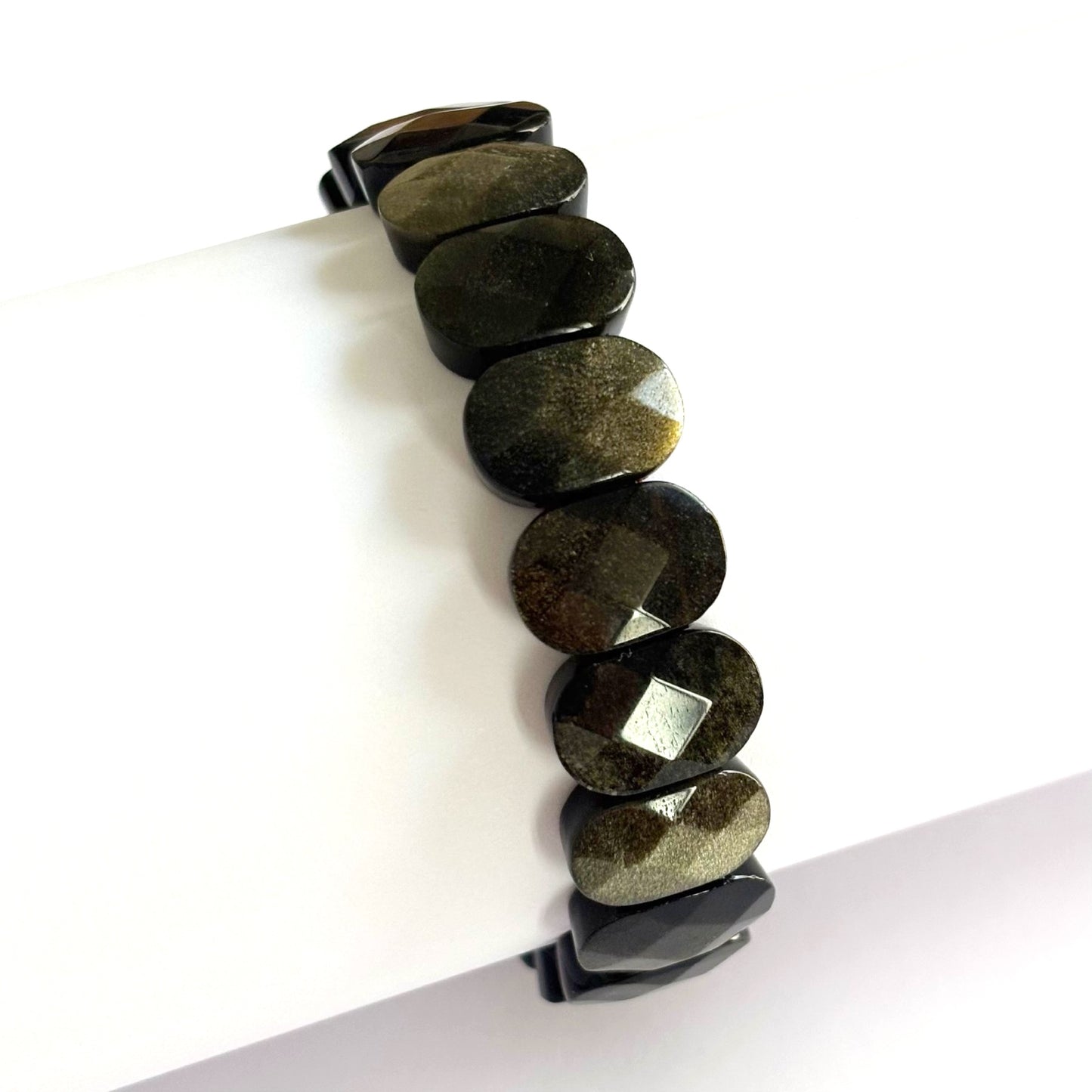 Bracelet Obsidienne Pierre Naturelle Elastique