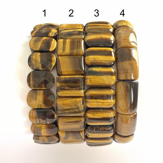 Bracelet Oeil De Tigre Pierre Naturelle Elastique
