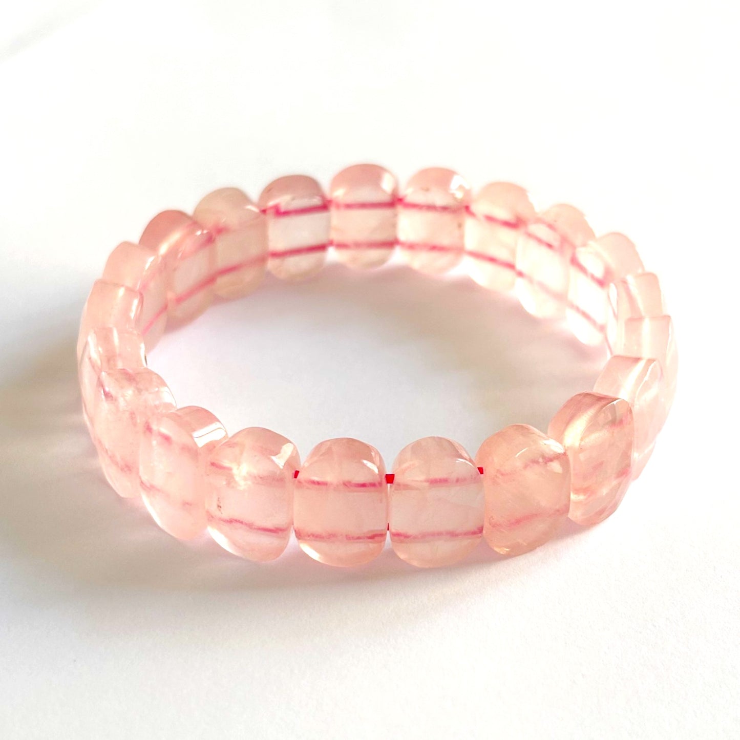 Bracelet Pierre Naturelle Améthyste Quartz Rose Elastique