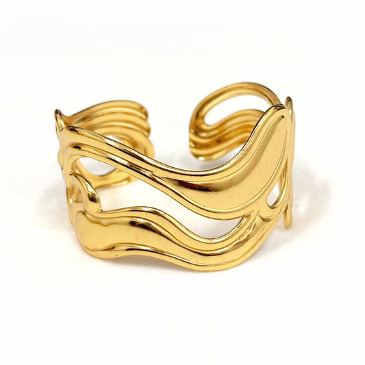Bracelet Jonc Acier Inoxydable Doré