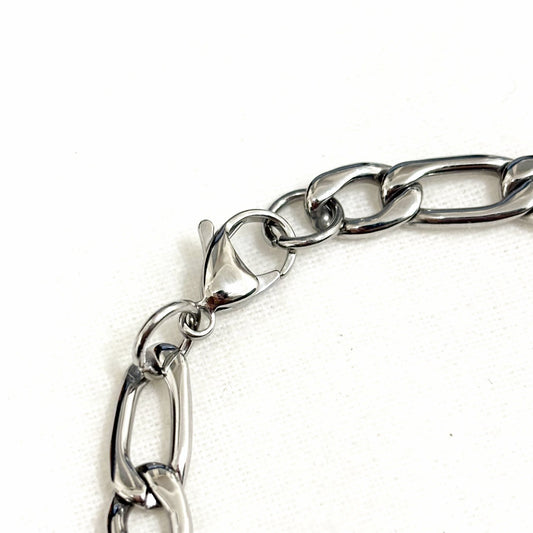 Collier Acier Inoxydable Blanc Chaine