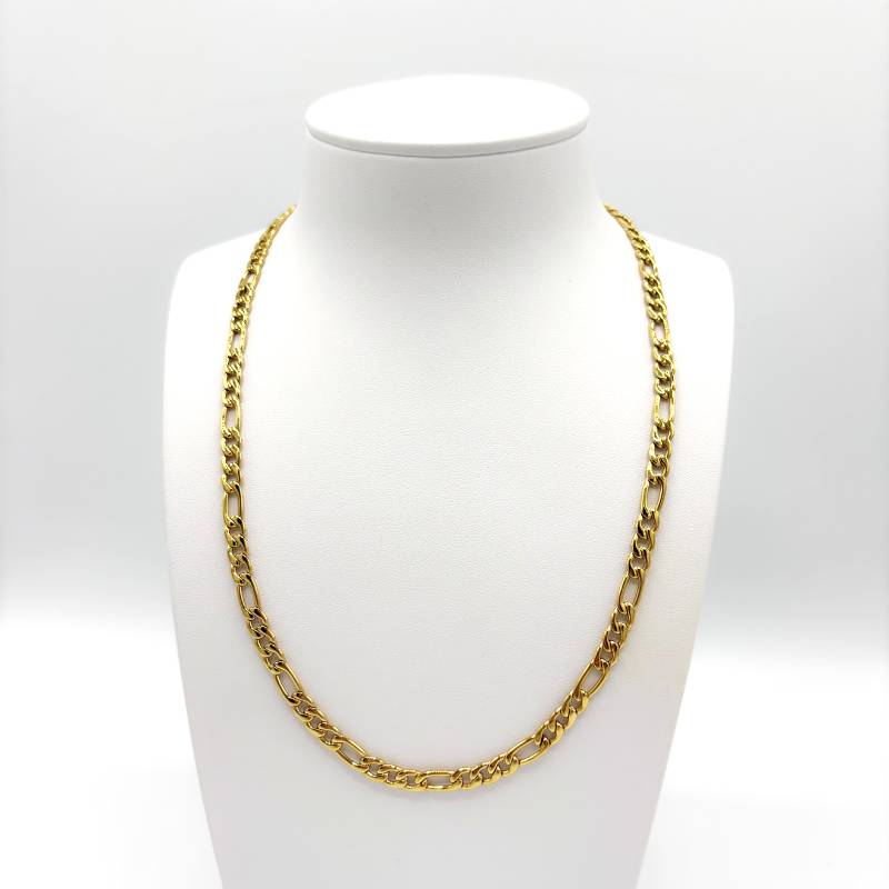 Collier Chaine Acier Inoxydable Doré