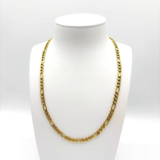 Collier Chaine Acier Inoxydable Doré