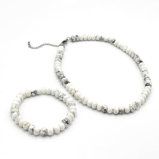 Bracelet Collier Pierre Naturelle Howlite