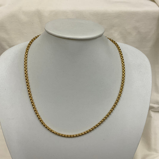 Collier acier Inoxydable Doré 4mm