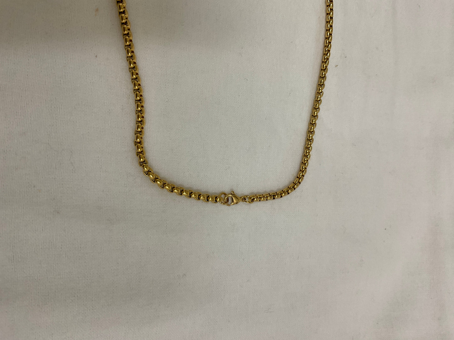 Collier acier Inoxydable Doré 4mm