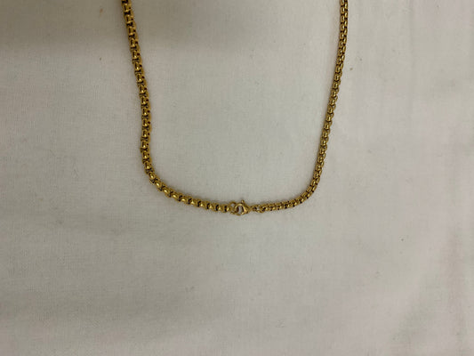 Collier acier Inoxydable Doré 4mm