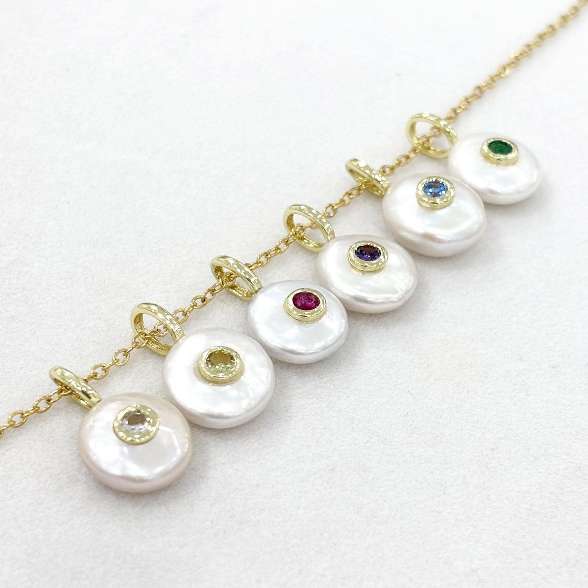Pendentif Perle Verre Teinté Laiton