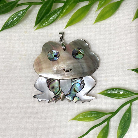 Pendentif Nacre Abalone Grenouille