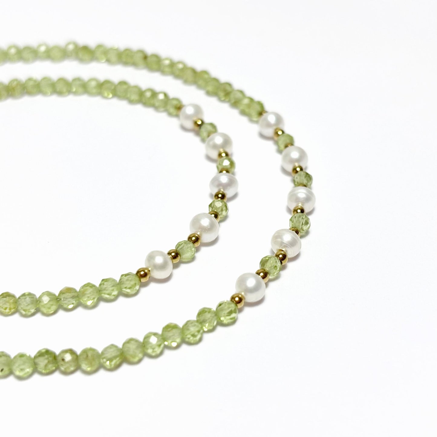Collier Bracelet Pierre Naturelle Perle D'Eau Douce