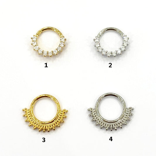 Piercing Nez Acier Inoxydable Doré Argenté