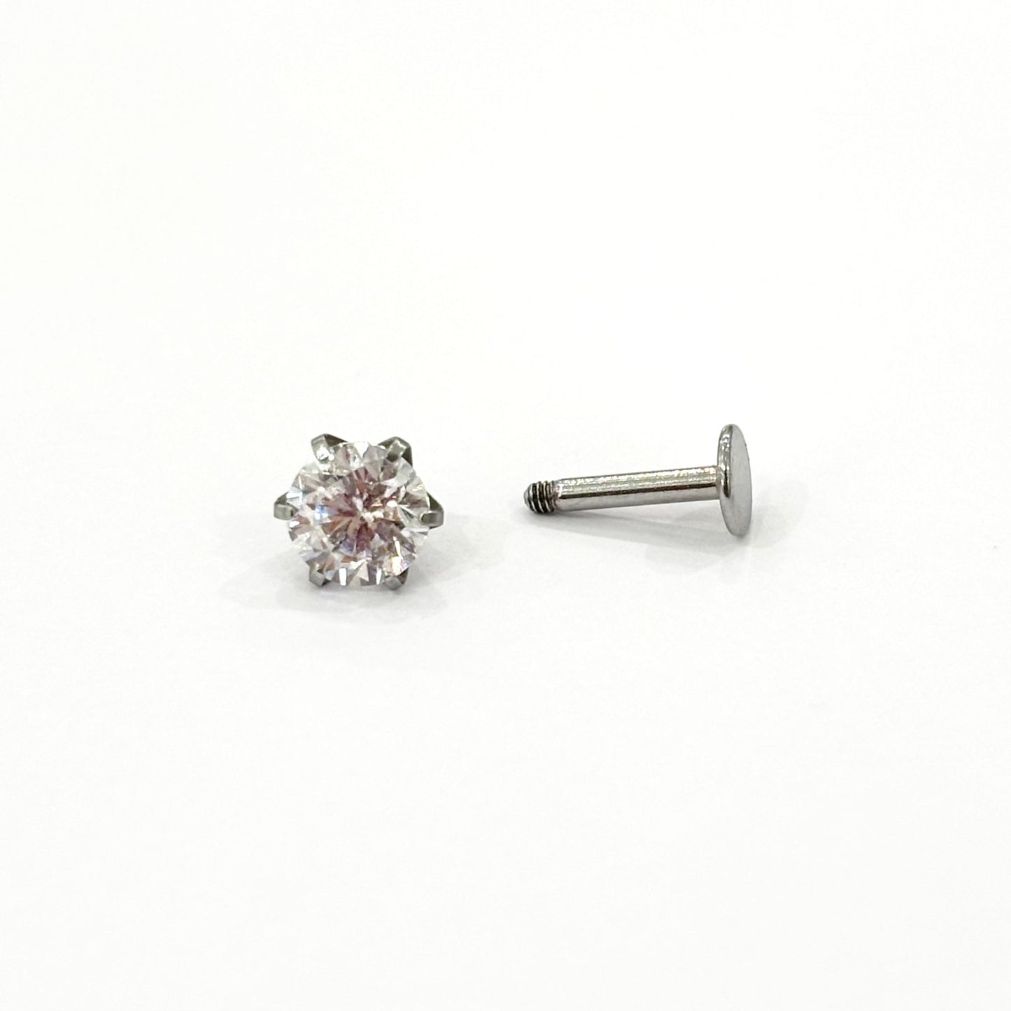 Piercing D'Oreille Acier Inoxydable Argenté