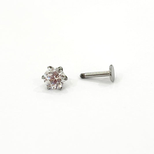 Piercing D'Oreille Acier Inoxydable Argenté