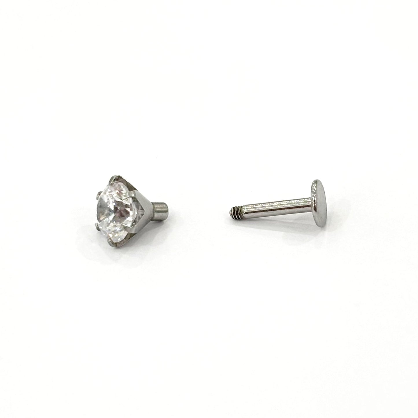 Piercing D'Oreille Acier Inoxydable Argenté