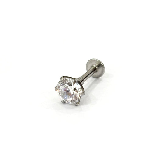 Piercing D'Oreille Acier Inoxydable Argenté