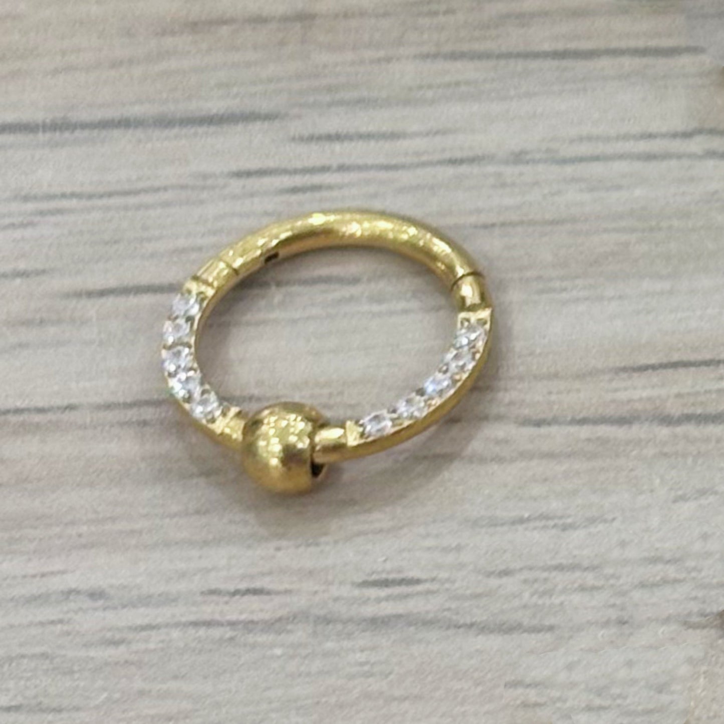 Piercing Nez Acier Inoxydable Doré