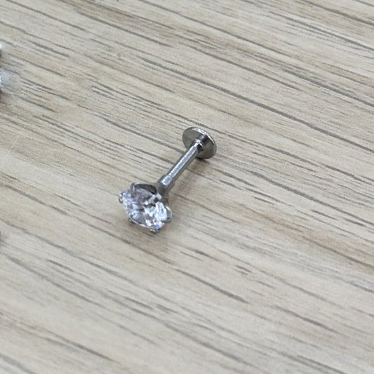 Piercing D'Oreille Acier Inoxydable Argenté
